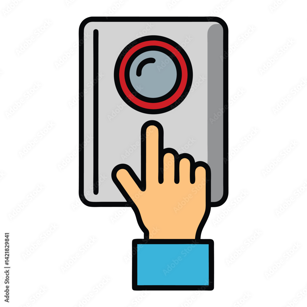 Simple Doorbell Graphic art vector Illustration design. Simple Doorbell Graphic art vector Illustration design.