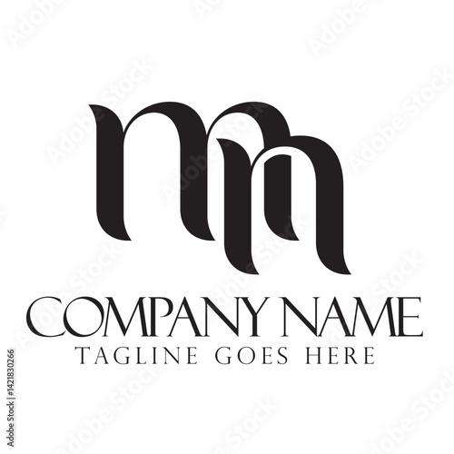 Initial MN or NM creative, modern, and elegant vector logo design templates for a luxury business