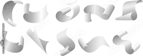 Curled paper sheet set