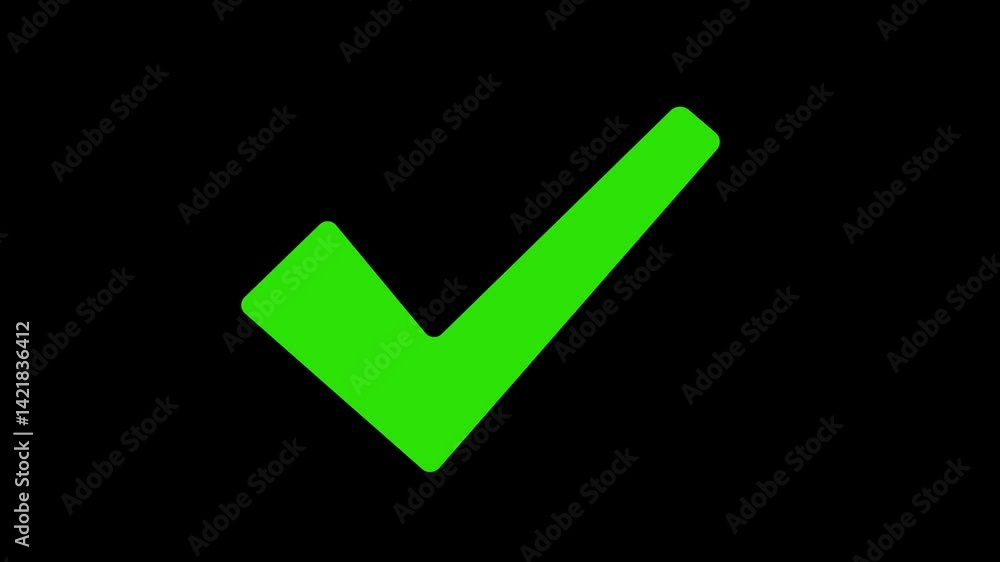 Bold checkmark icon animation, Simple approval tickmark animated Bold checkmark icon animation, Simple approval tickmark animated