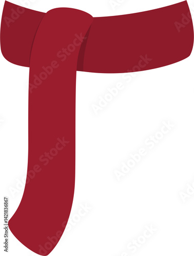 Red classic winter scarf vector