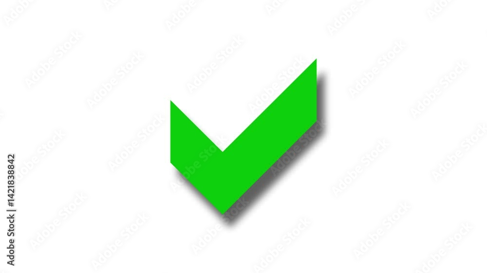 Simple bold tick mark symbol icon animation Simple bold tick mark symbol icon animation
