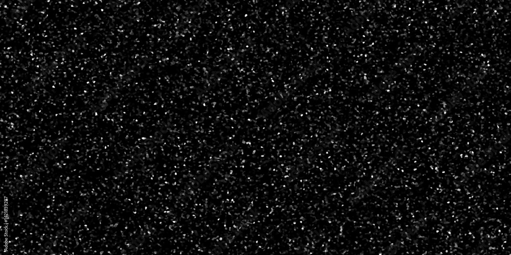 Obraz premium Terrazzo paper texture Black background. Scattered pixelated mosaic with random shapes. Artistic modern abstract texture with small fragmented shapes. Digital noise pattern.