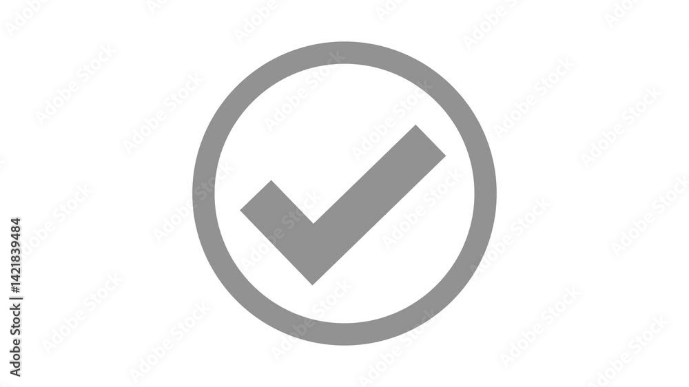 Checkmark inside a circle animation, symbolizing approval or completion Checkmark inside a circle animation, symbolizing approval or completion