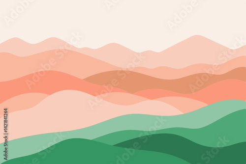 vector illustration of a mountain landscape