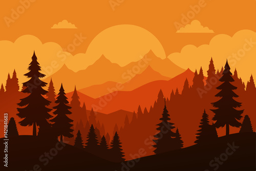 sunrise in mountains