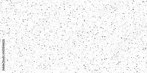 Black and white background. Terrazzo white paper background. Scattered pixelated mosaic with random shapes. Artistic modern abstract texture with small fragmented shapes. Digital noise pattern.