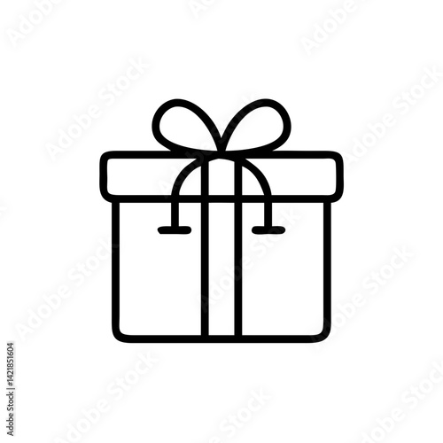gift box icon on transparent background for apps and websites