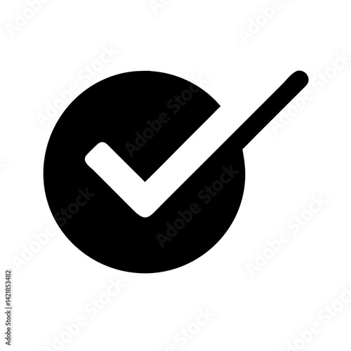 success check icon on transparent background for apps and websites