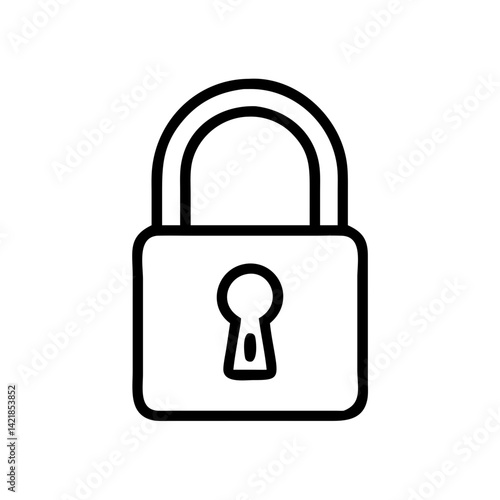lock icon on transparent background for apps and websites