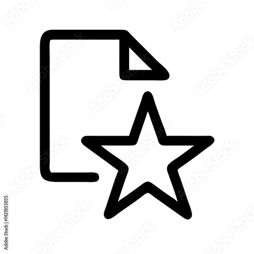 star favorite icon on transparent background for apps and websites