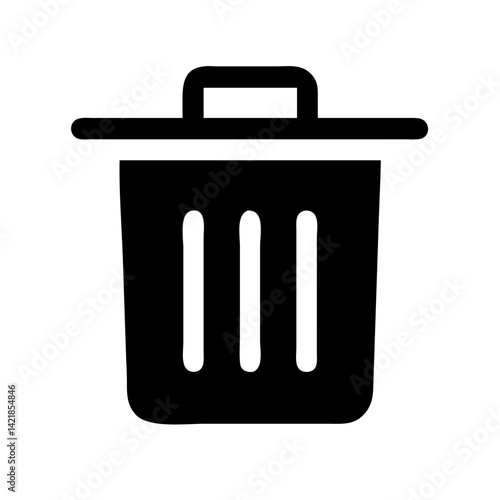 trash bin icon on transparent background for apps and websites