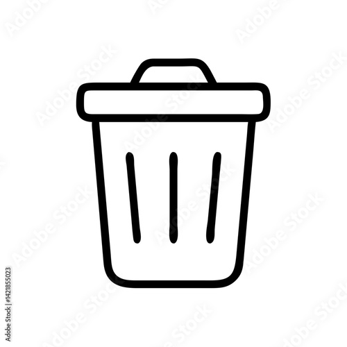 trash bin icon on transparent background for apps and websites