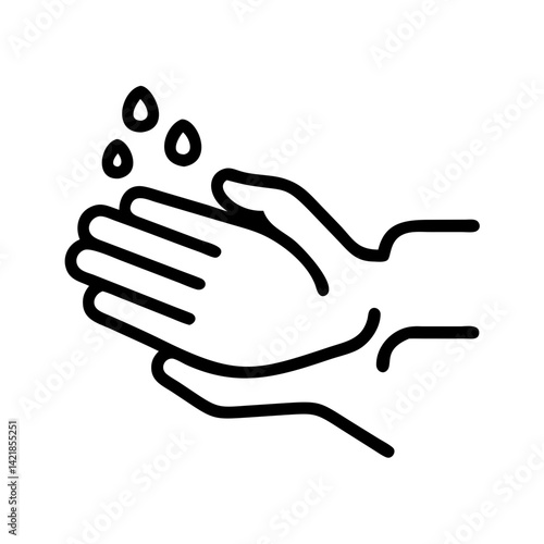 hand washing icon on transparent background for apps and websites