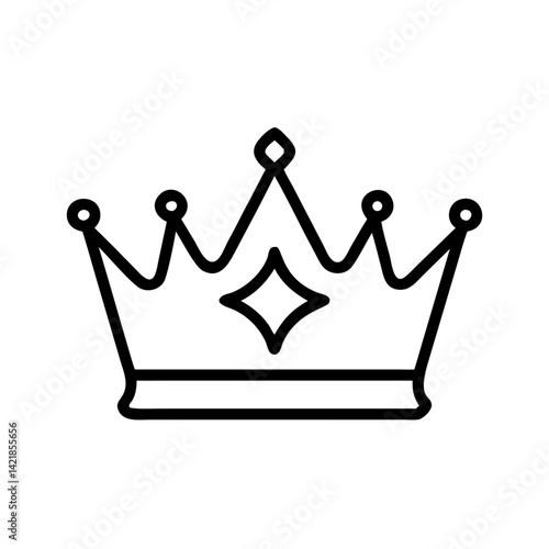 golden crown icon on transparent background for apps and websites