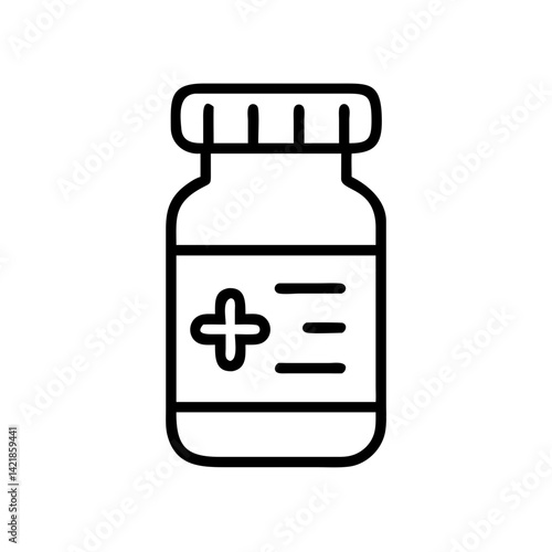 prescription bottle icon on transparent background for apps and websites