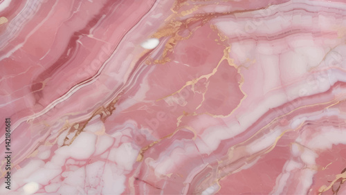 Pink onyx marble texture with pink colors, polished quartz stone background.  decoration and ceramic tile surface, wallpaper material.
