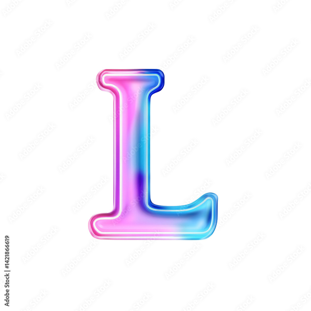 Luminous Neon Letter L Colorful Gradient Alphabet Luminous Neon Letter L Colorful Gradient Alphabet