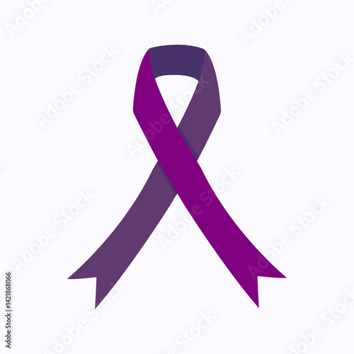 purple awareness ribbon for World Lupus Day vector illustration