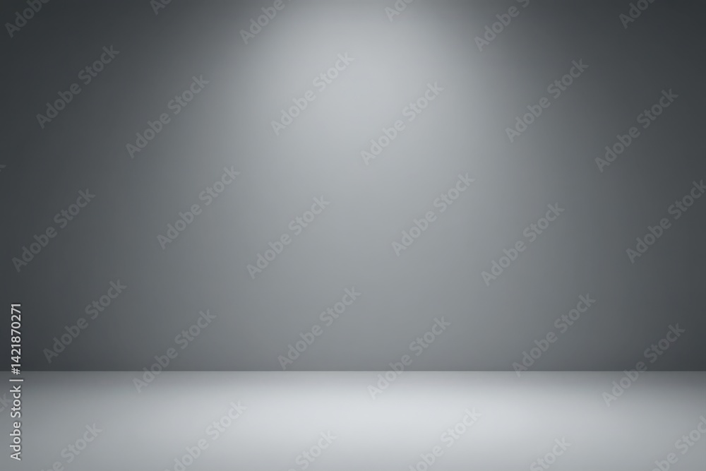 Grey gradient studio backdrop, empty room for product display, empty, scene Grey gradient studio backdrop, empty room for product display, empty, scene
