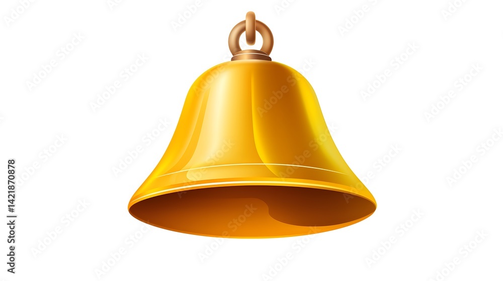 Golden Bell Icon for Notifications with Elegant Design and SHA-2 Security Golden Bell Icon for Notifications with Elegant Design and SHA-2 Security
