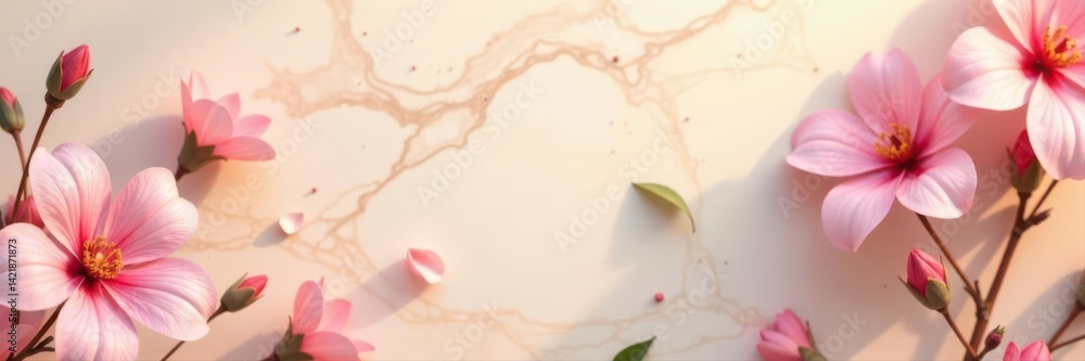 Soft pink to nude floral shadow pattern, blurred beige marble backdrop , wallpaper, aesthetic Soft pink to nude floral shadow pattern, blurred beige marble backdrop , wallpaper, aesthetic