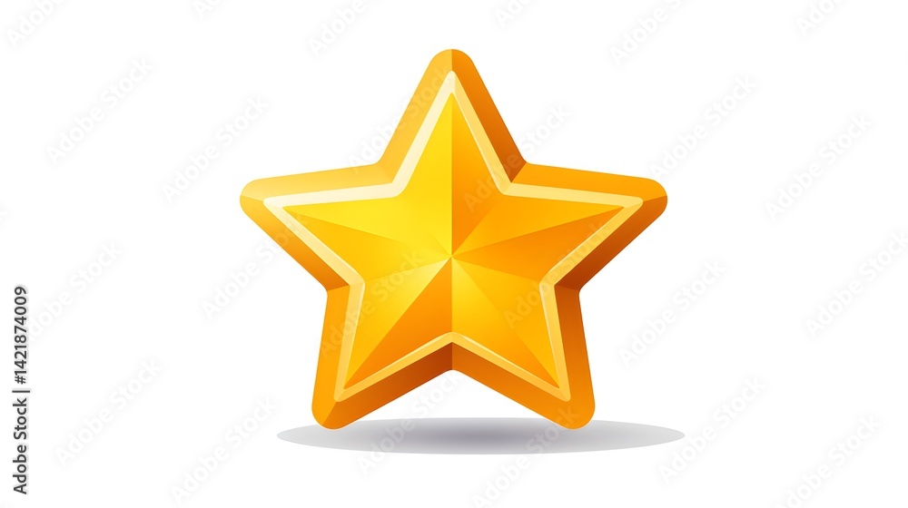 Professional Yellow Star Symbol for Quality Rating of Products and Services Professional Yellow Star Symbol for Quality Rating of Products and Services