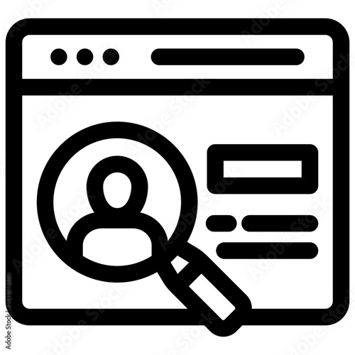 Online Recruitment icon symbol. Vector illustration.
