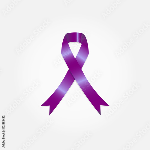 purple awareness ribbon for World Lupus Day vector