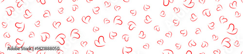 Red heart seamless pattern