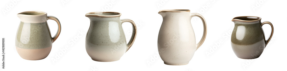 Ceramic gravy pitcher with handle in Scandinavian style Ceramic gravy pitcher with handle in Scandinavian style