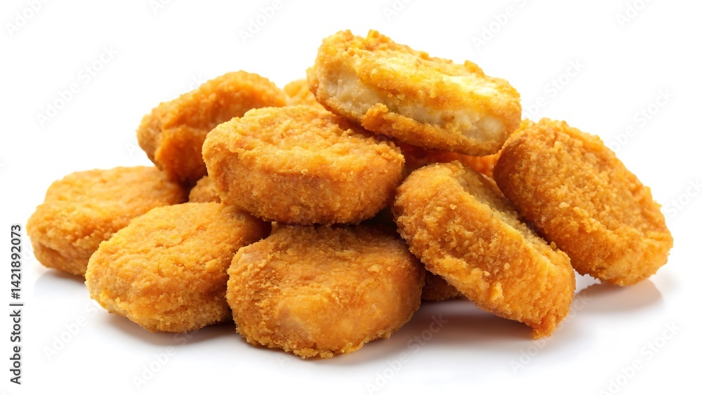Appetizing nuggets isolated on white background Appetizing nuggets isolated on white background