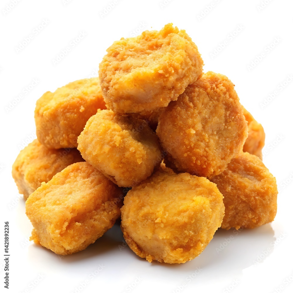 Appetizing nuggets isolated on white background Appetizing nuggets isolated on white background