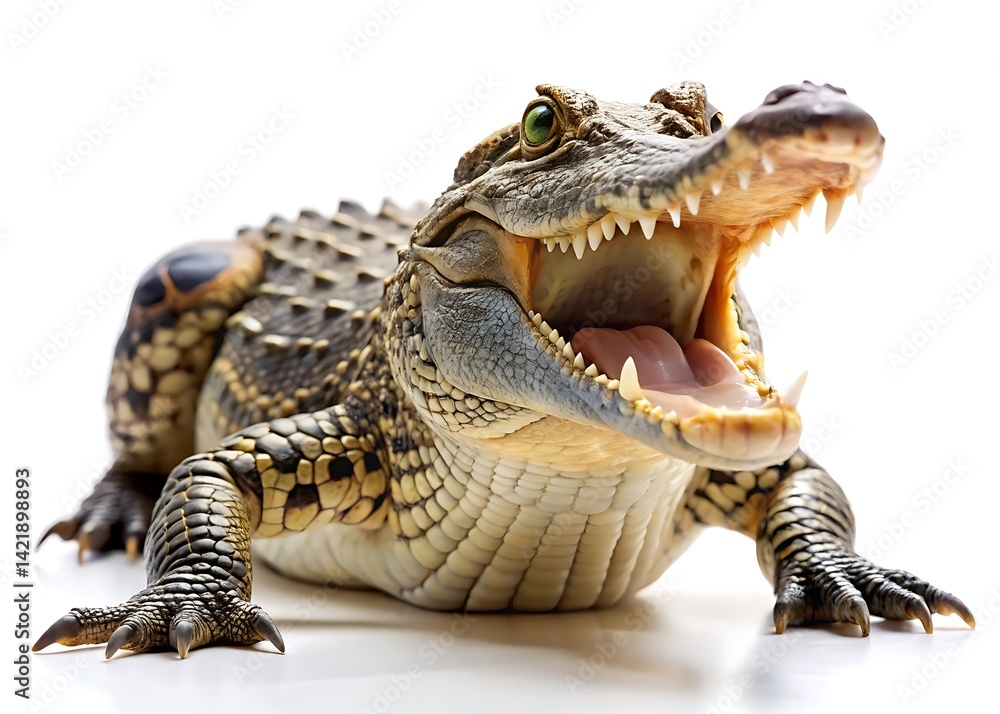 Crocodile isolated on white background Crocodile isolated on white background