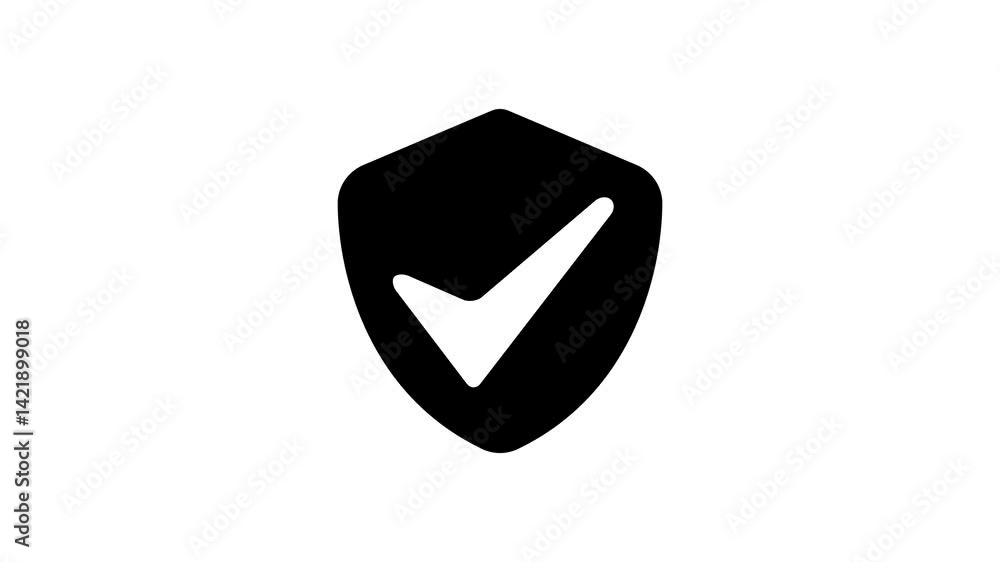 Shield with Checkmark Symbolizing Security Animation Shield with Checkmark Symbolizing Security Animation