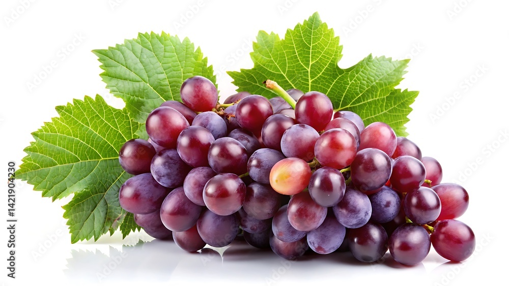 Fototapeta premium Fresh grape vine isolated on white background