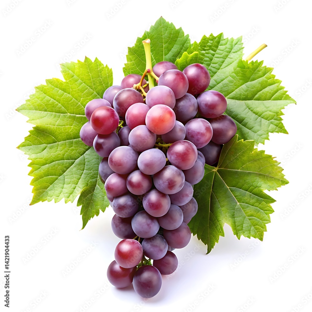 Fototapeta premium Fresh grape vine isolated on white background