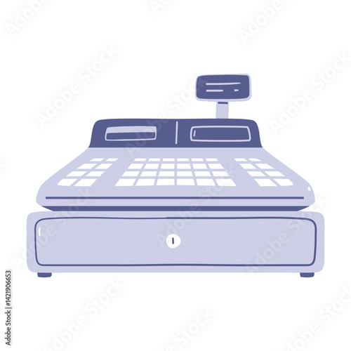Cashier Machine front view illustration