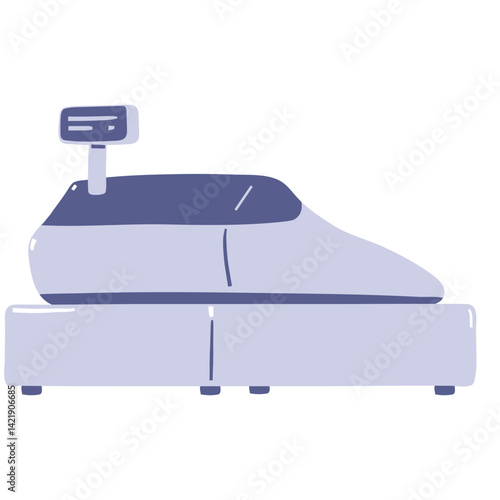 Cashier Machine side view illustration