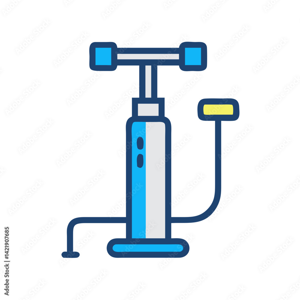 Air Pump Demonstration Icon Representing Pressure Air Pump Demonstration Icon Representing Pressure