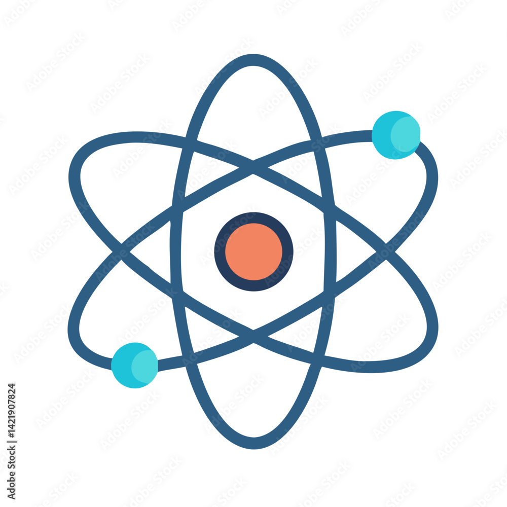 Atomic Orbit Icon Representing Scientific Atom Atomic Orbit Icon Representing Scientific Atom