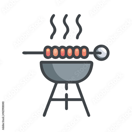  Barbecue Grill Icon Representing Outdoor Party