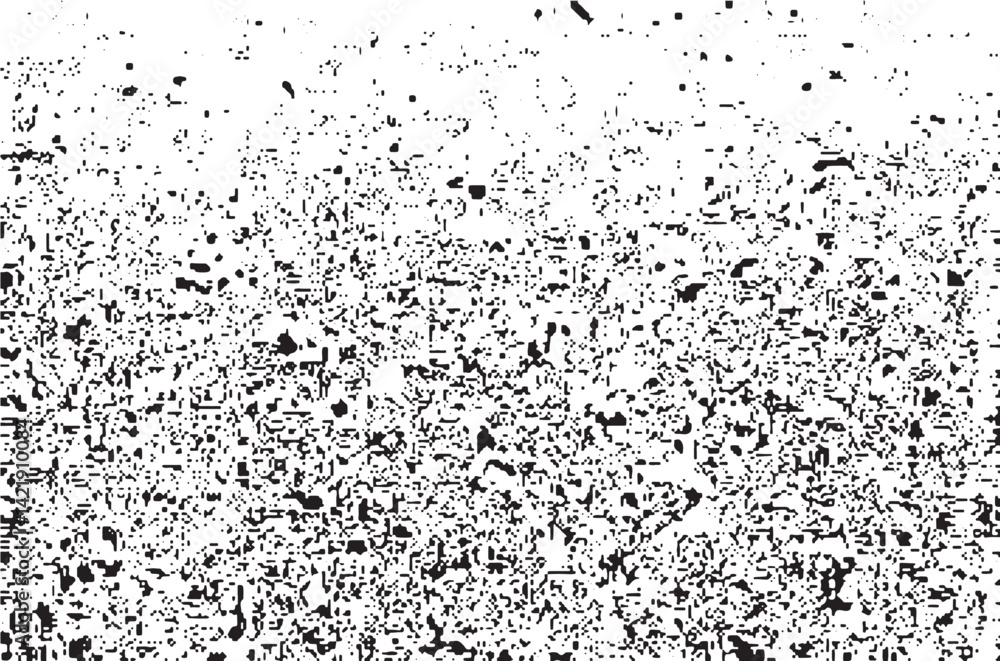 Fototapeta premium Black Spray Halftone Texture on White Background with Grunge Dust and Noise Effect