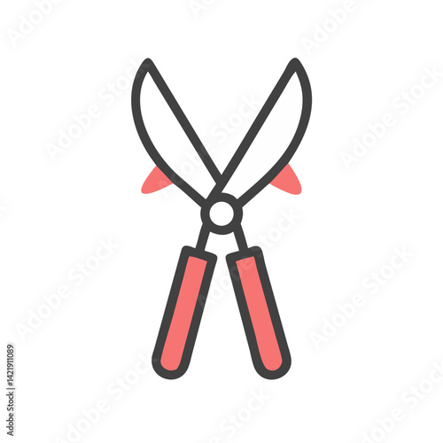 Garden Shears Icon Representing Plant Pruning and Gardening Tool