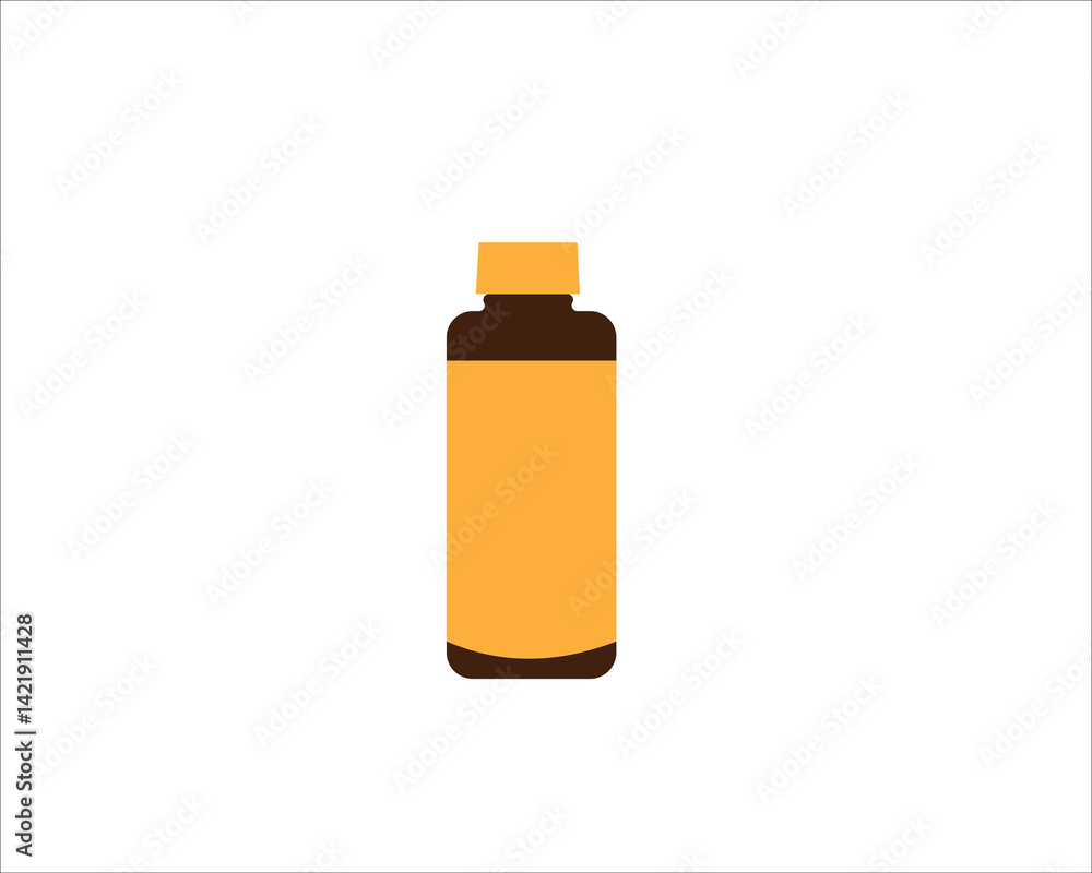 Brown medicine bottle on white background Brown medicine bottle on white background