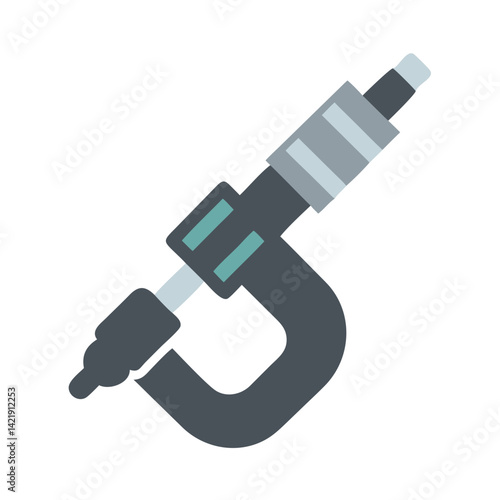Micrometer Icon Representing Precision Measurement and Engineering Instrument