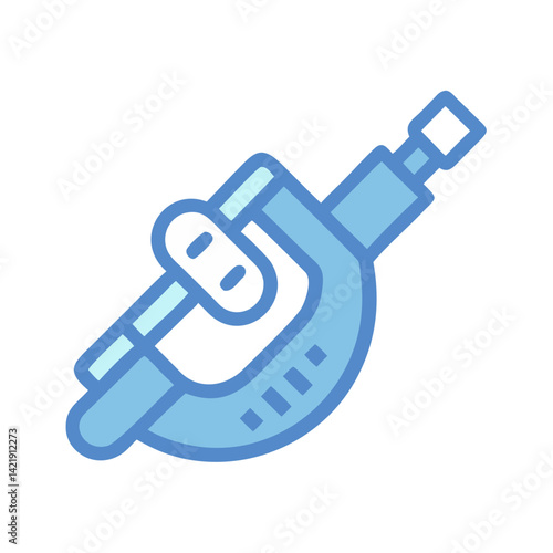 Micrometer Icon Representing Precision Measurement and Engineering Instrument