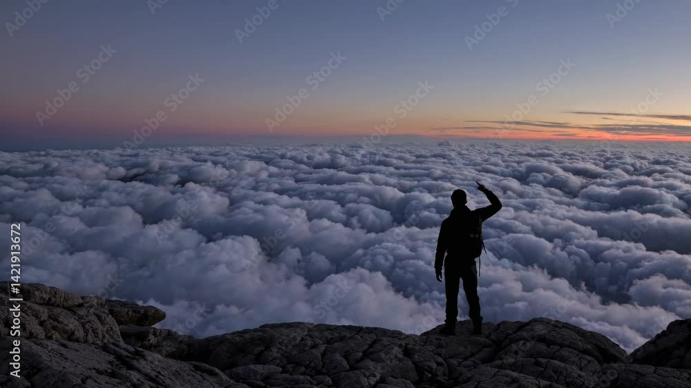 man standing on top of mountain man standing on top of mountain