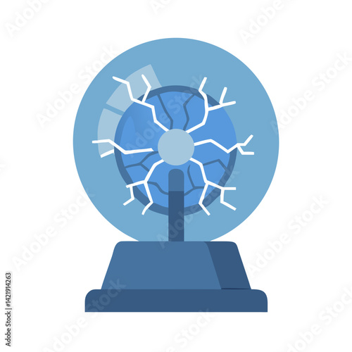 Plasma Globe Icon Representing Electric Field and Energy Visualization
