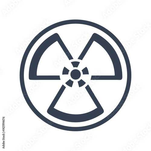 Radioactive Symbol Icon Representing Nuclear Hazard and Radiation Warning